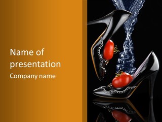 Poured Glamour Splash PowerPoint Template