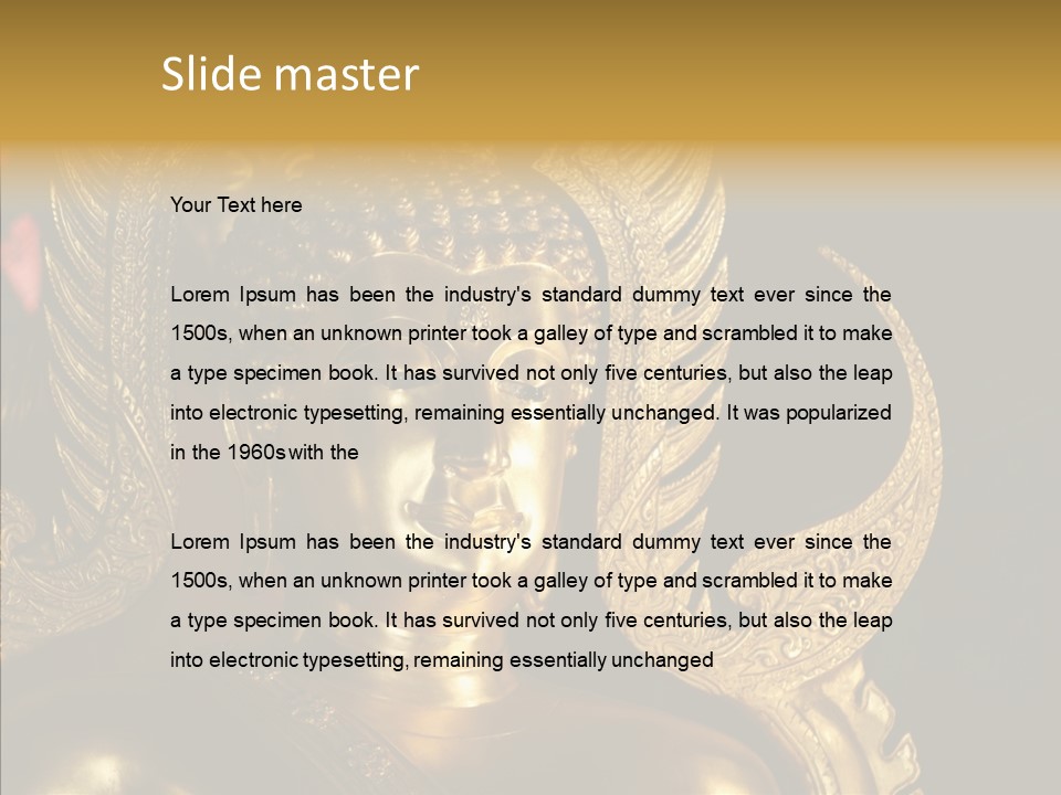 Golden Thai Temple PowerPoint Template