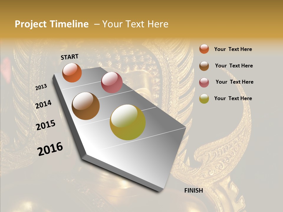 Golden Thai Temple PowerPoint Template