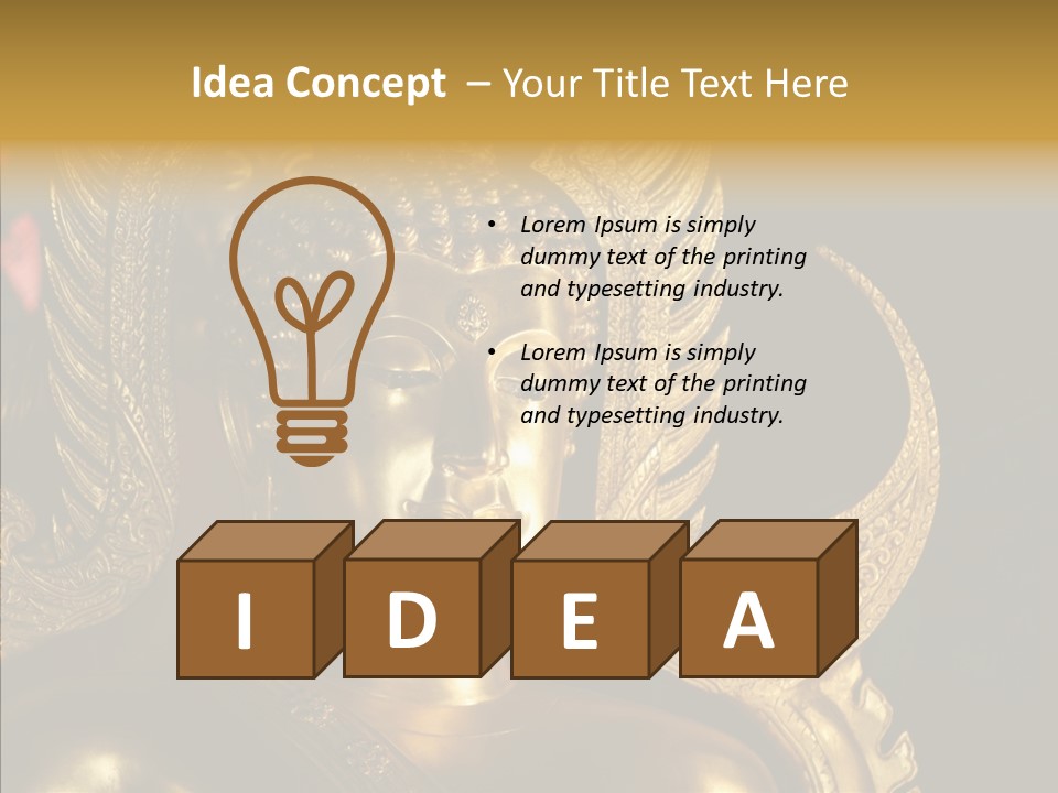 Golden Thai Temple PowerPoint Template