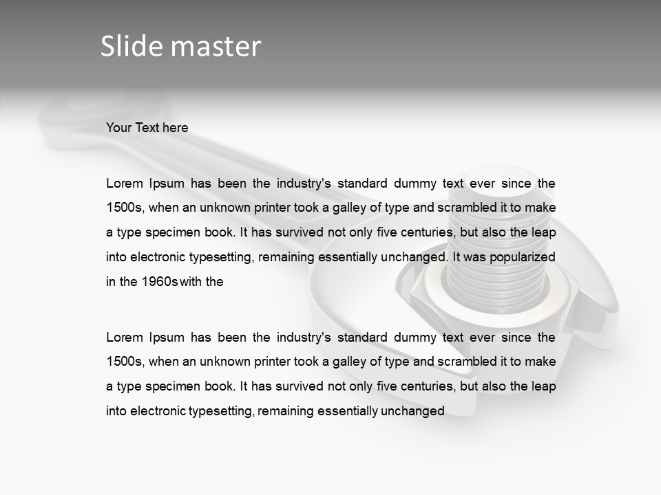 Rendered Mechanical Restore PowerPoint Template