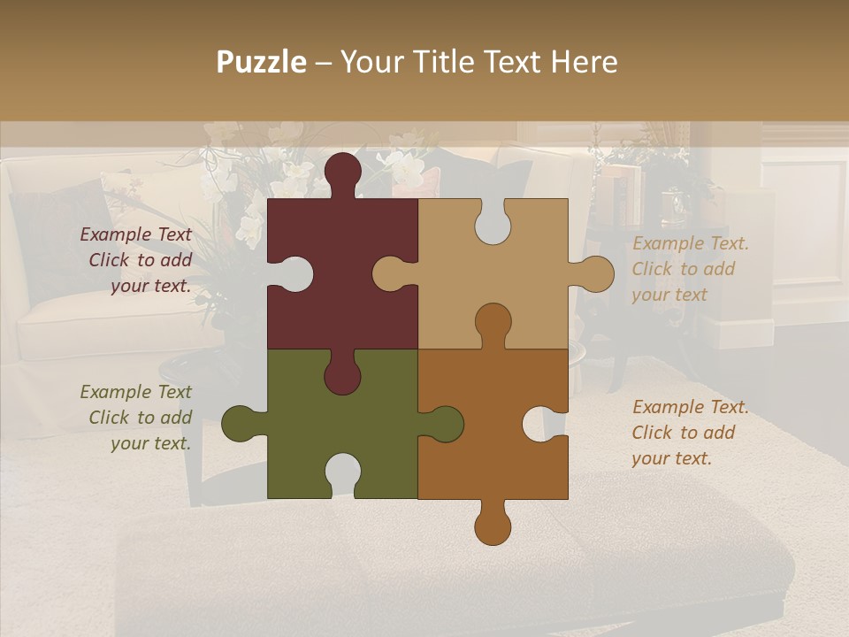 Living Classy Couch PowerPoint Template