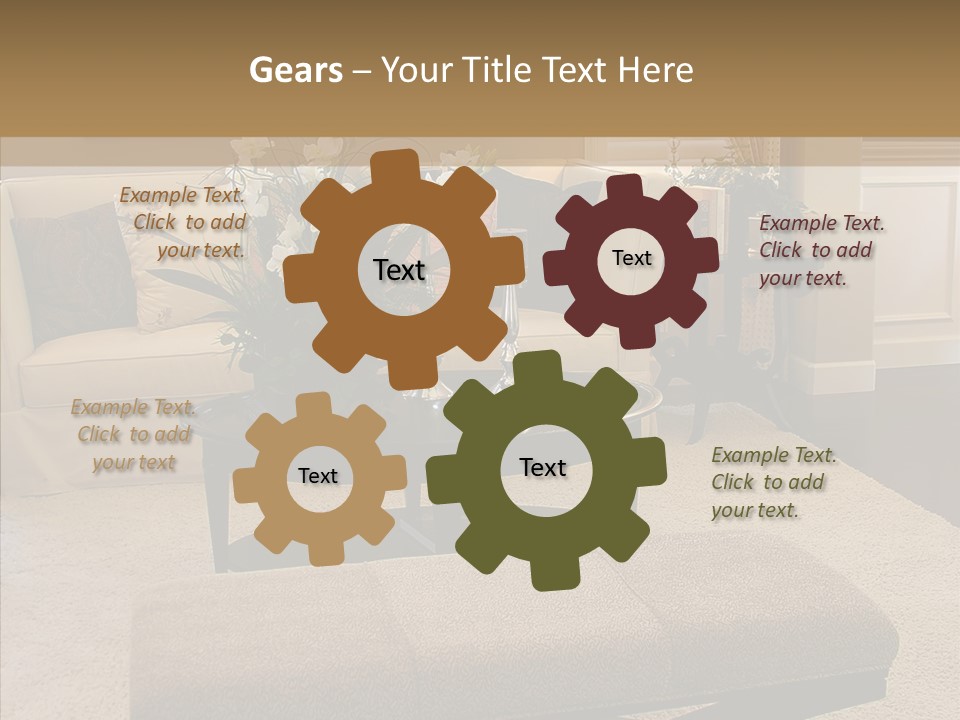 Living Classy Couch PowerPoint Template