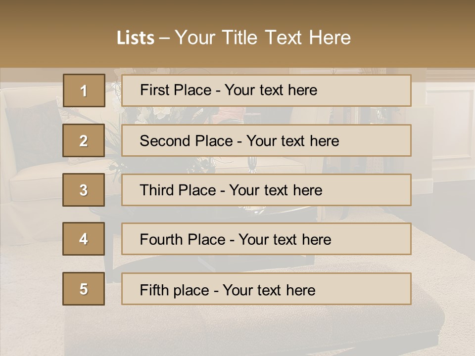 Living Classy Couch PowerPoint Template