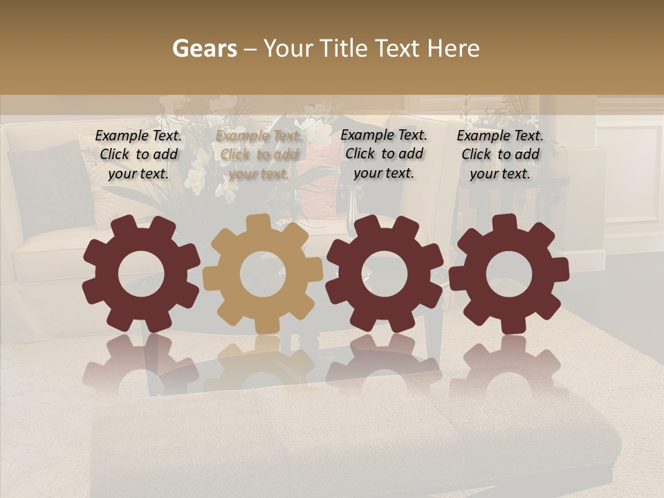 Living Classy Couch PowerPoint Template