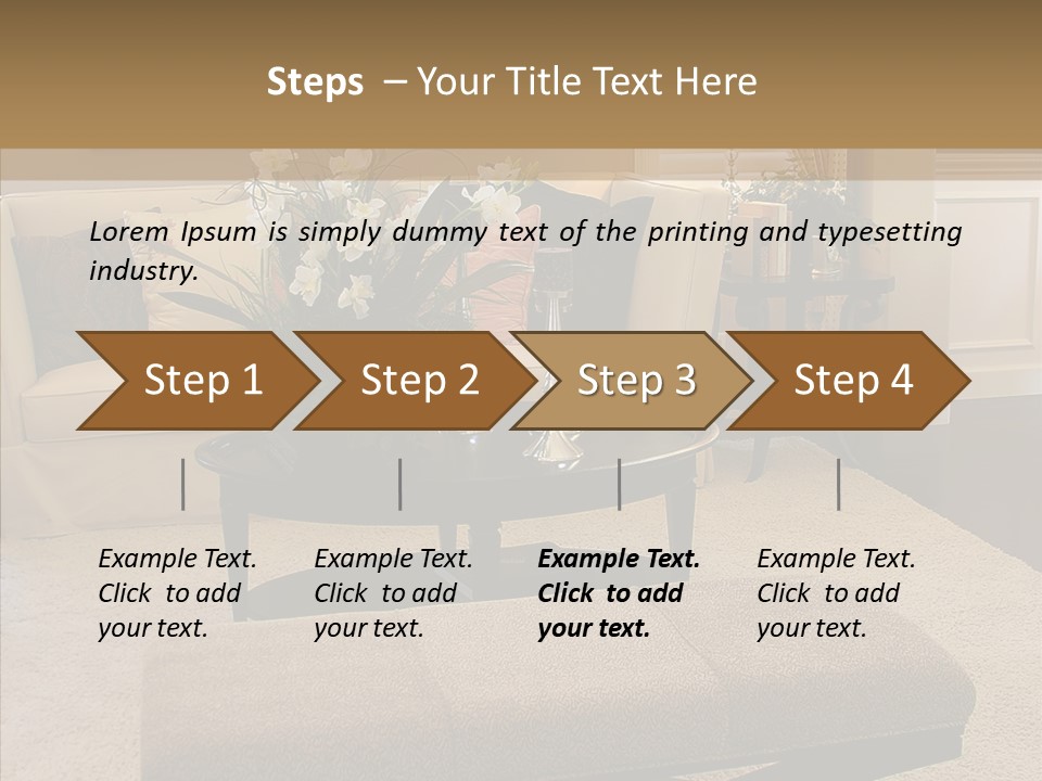 Living Classy Couch PowerPoint Template