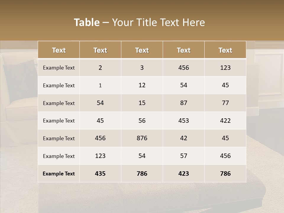 Living Classy Couch PowerPoint Template