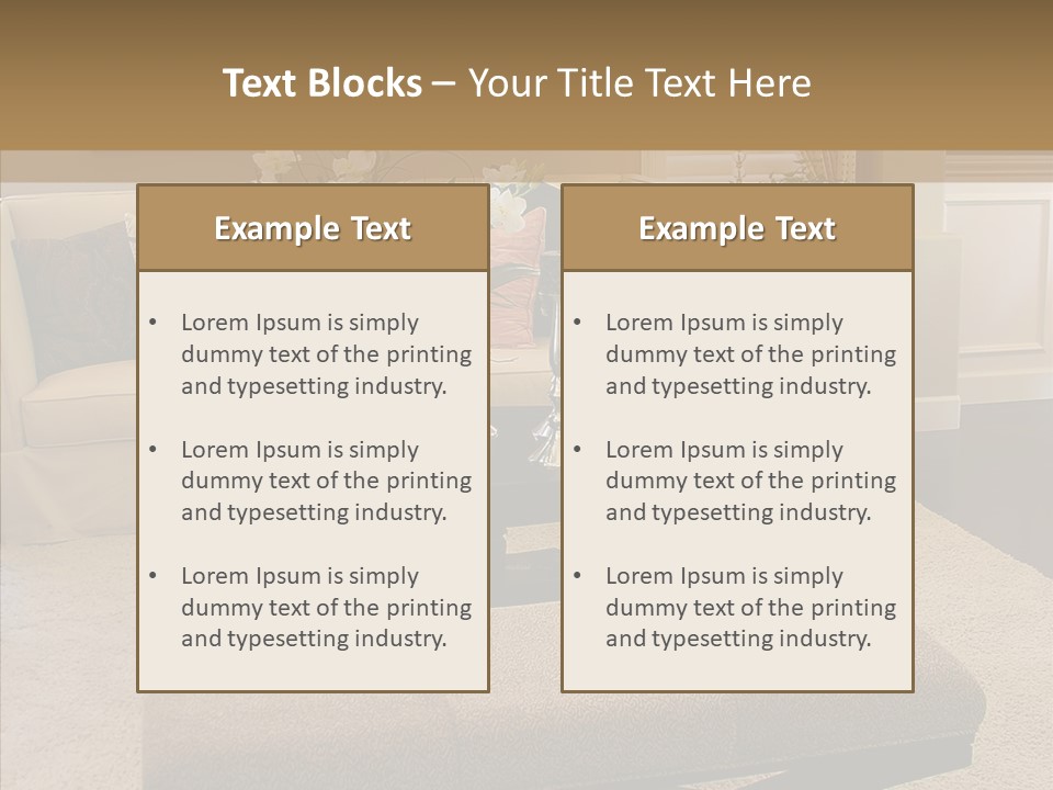 Living Classy Couch PowerPoint Template