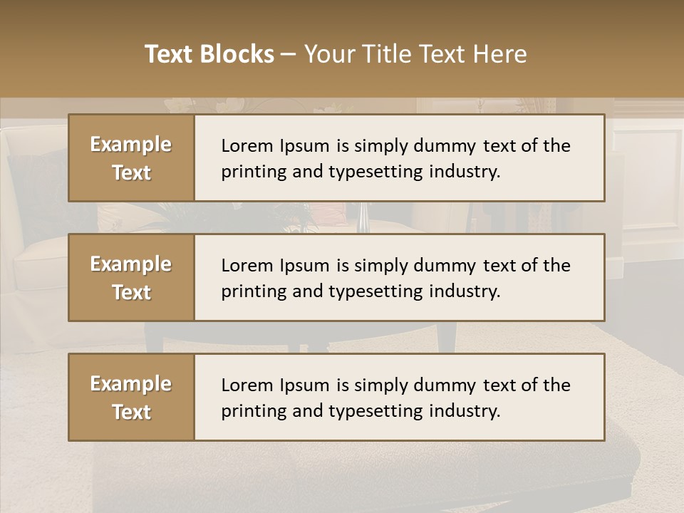 Living Classy Couch PowerPoint Template