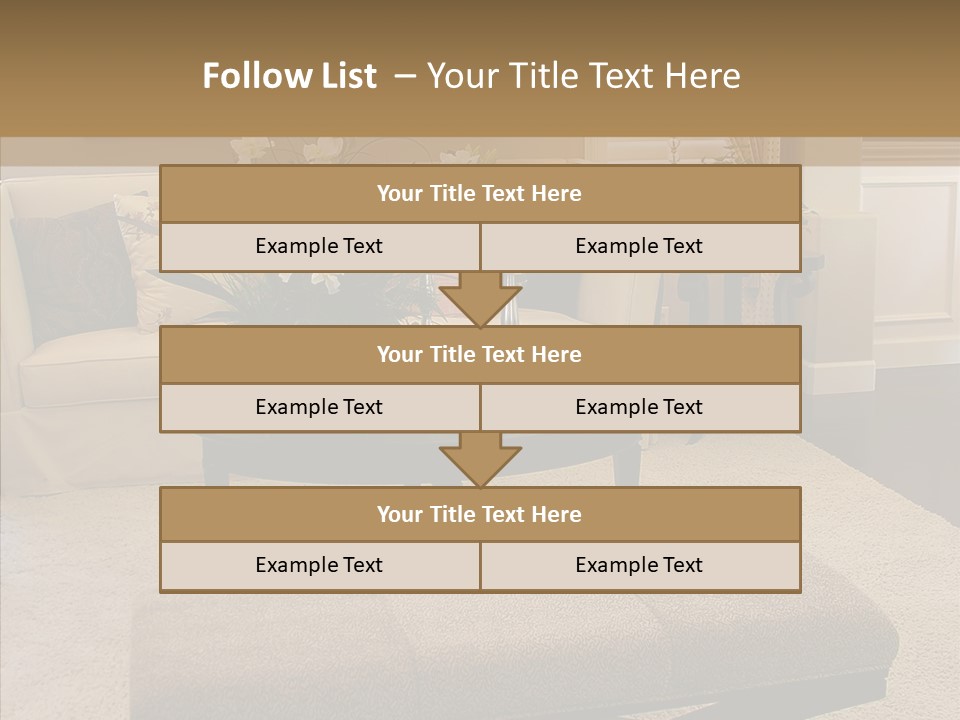 Living Classy Couch PowerPoint Template