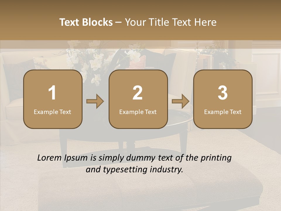 Living Classy Couch PowerPoint Template