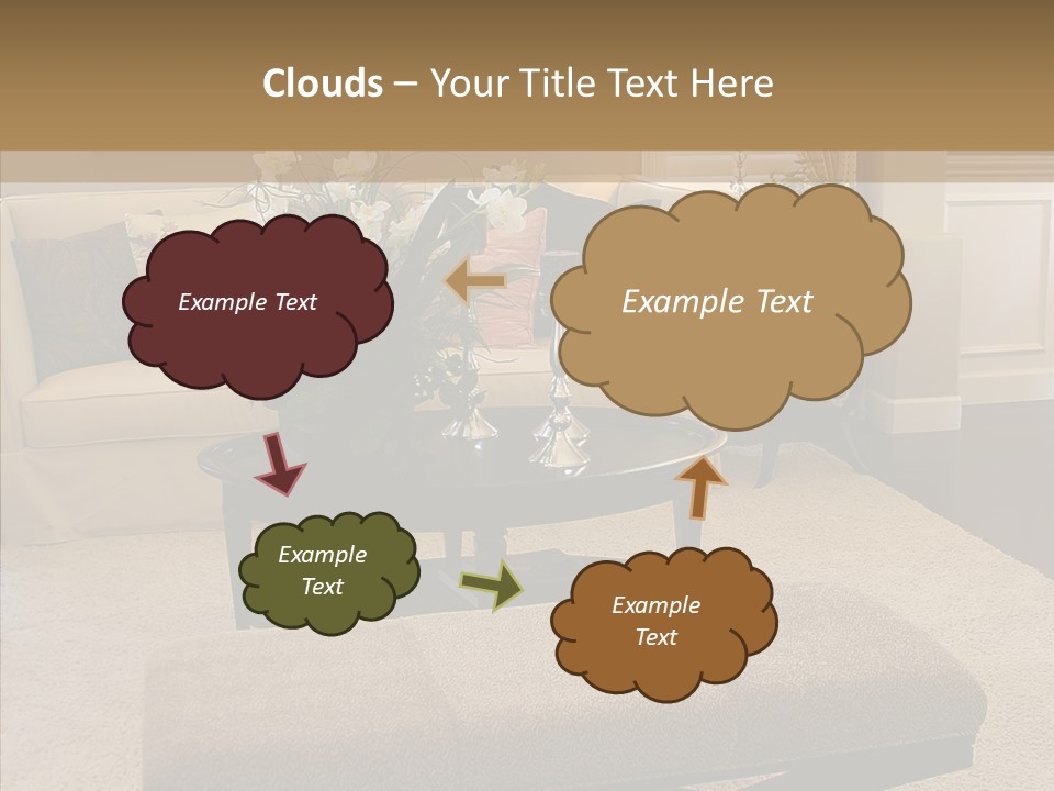 Living Classy Couch PowerPoint Template