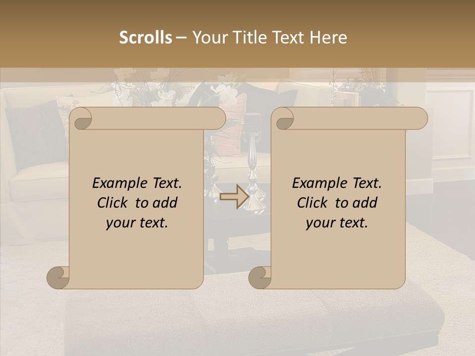 Living Classy Couch PowerPoint Template