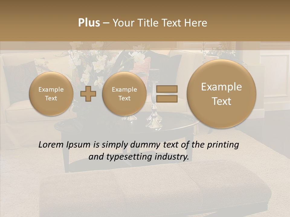 Living Classy Couch PowerPoint Template