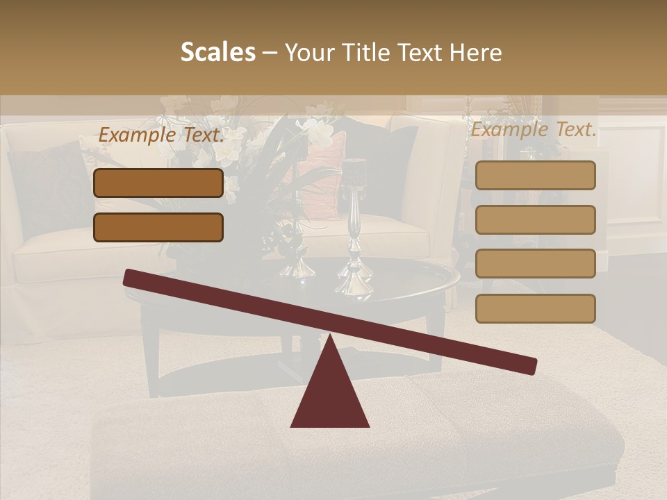 Living Classy Couch PowerPoint Template