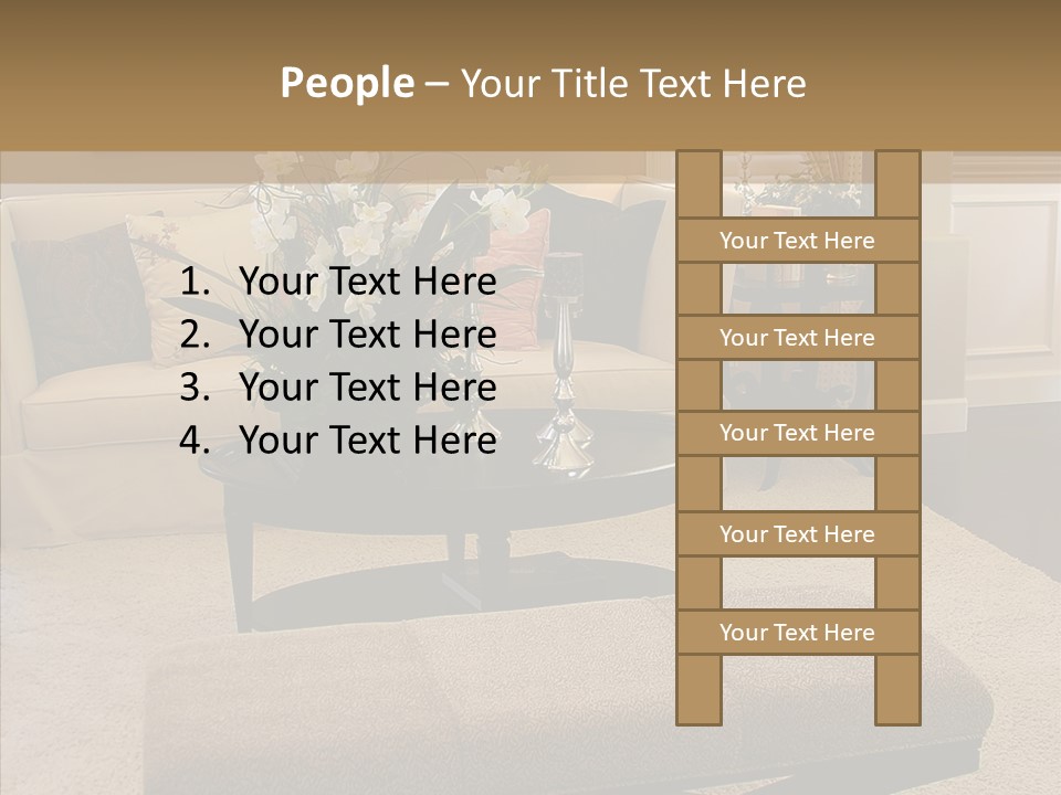 Living Classy Couch PowerPoint Template