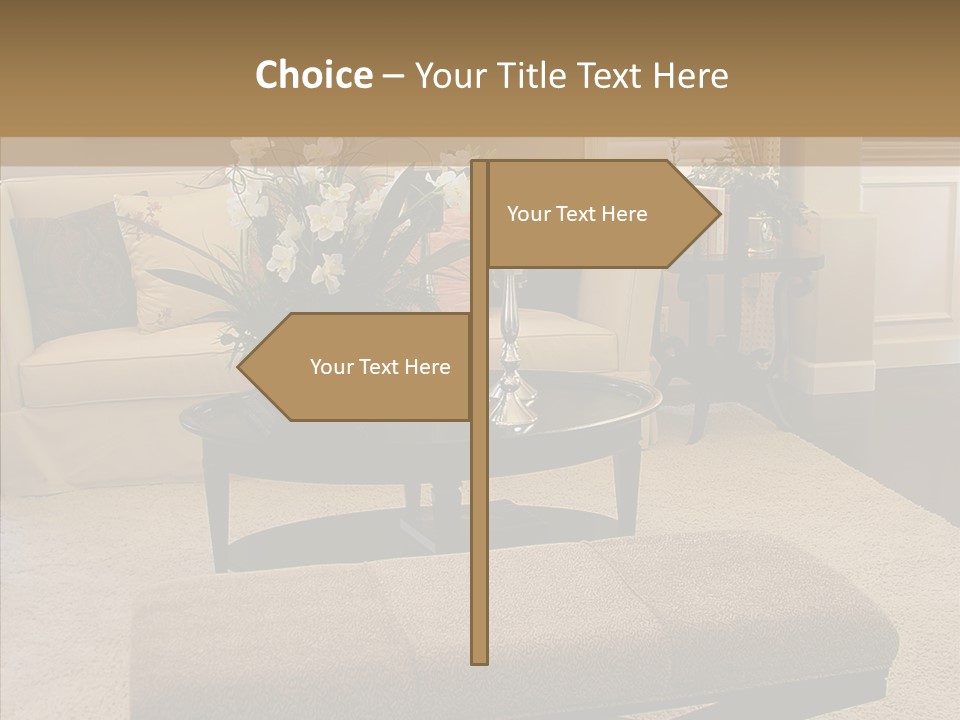 Living Classy Couch PowerPoint Template