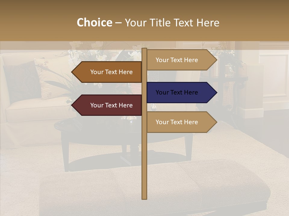 Living Classy Couch PowerPoint Template