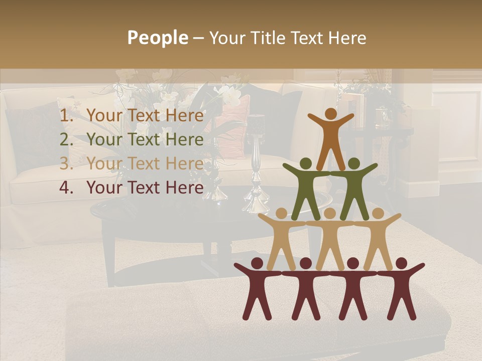 Living Classy Couch PowerPoint Template