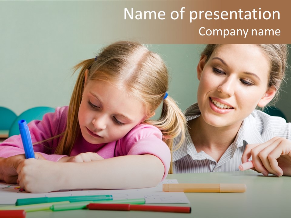 Classroom Attractive People PowerPoint Template