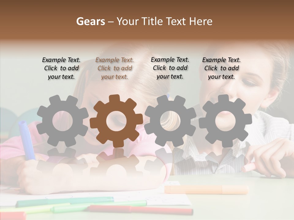 Classroom Attractive People PowerPoint Template