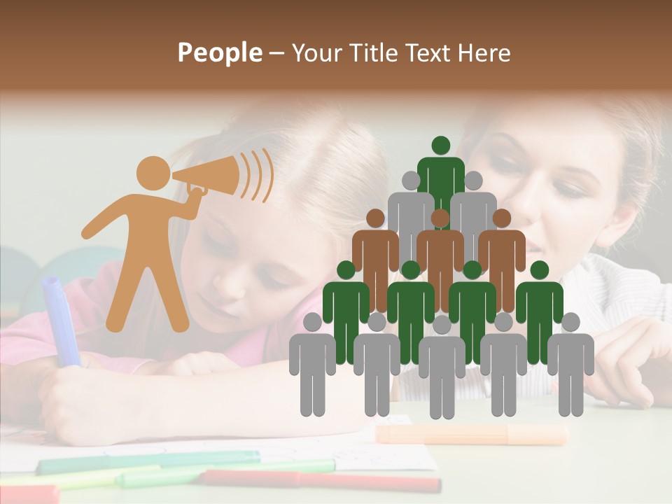Classroom Attractive People PowerPoint Template