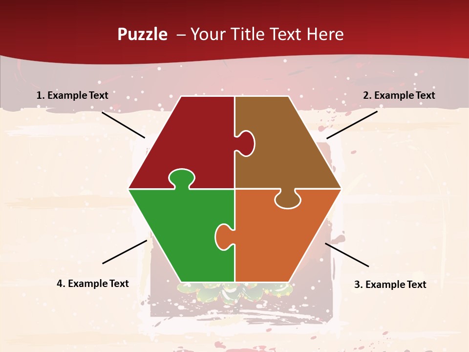 Graphic Green Decoration PowerPoint Template