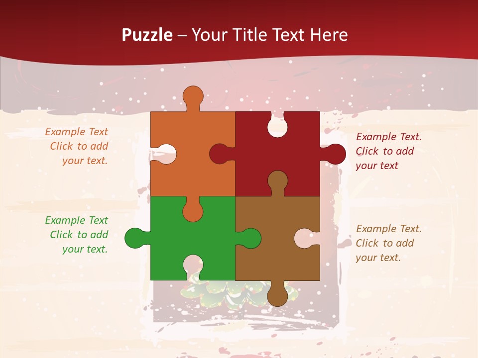 Graphic Green Decoration PowerPoint Template