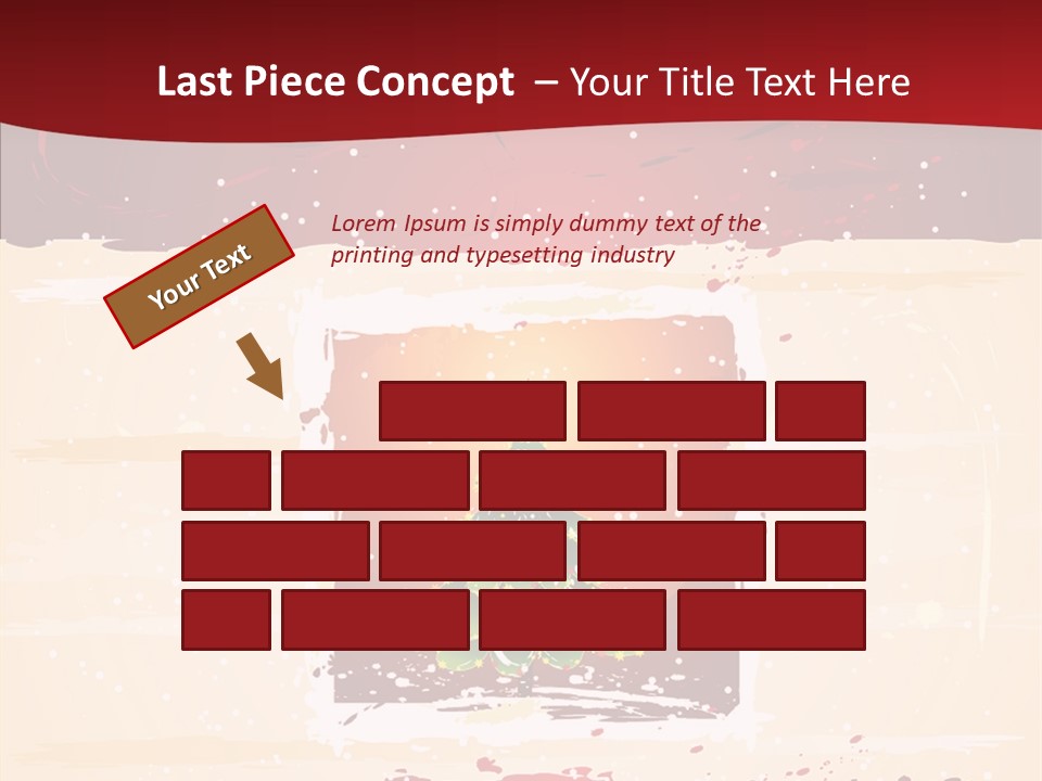 Graphic Green Decoration PowerPoint Template