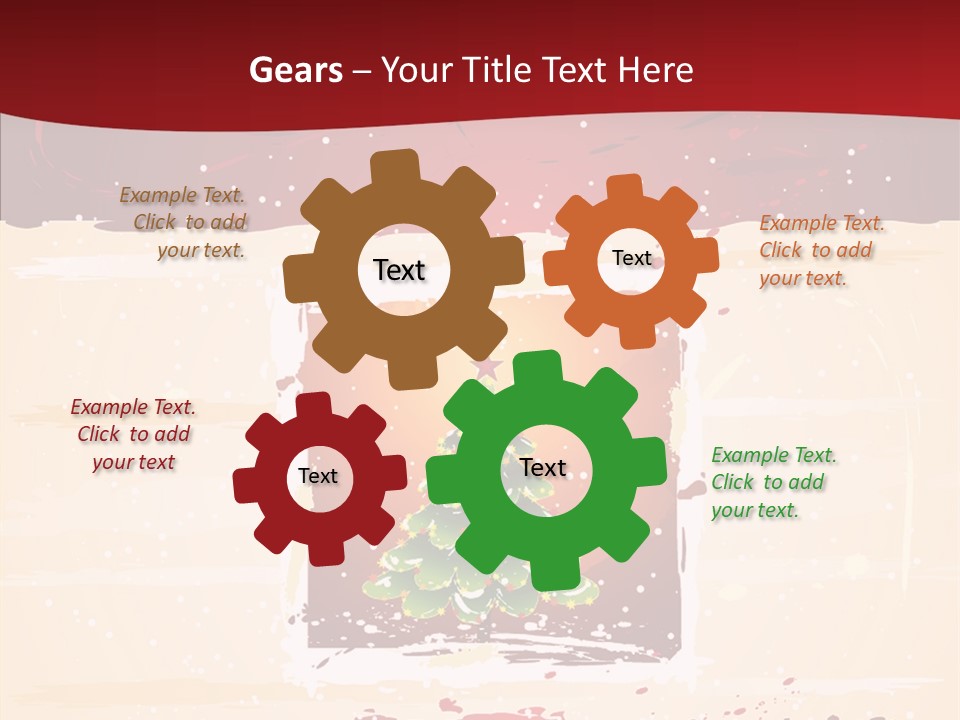 Graphic Green Decoration PowerPoint Template