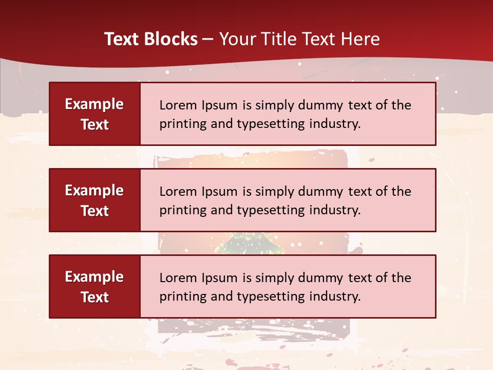 Graphic Green Decoration PowerPoint Template