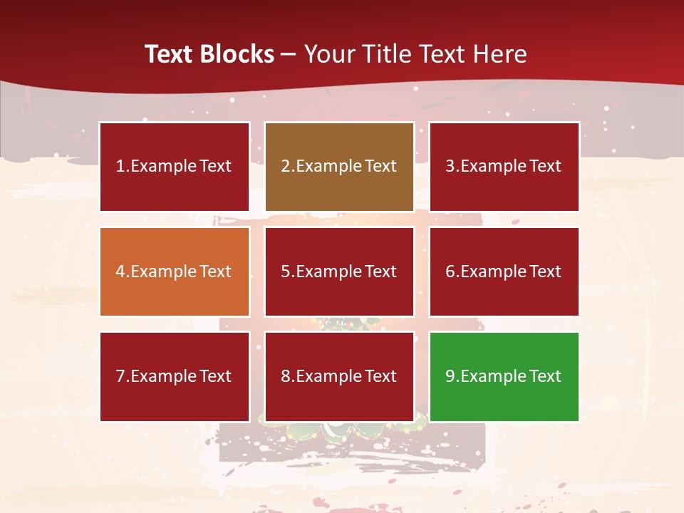 Graphic Green Decoration PowerPoint Template