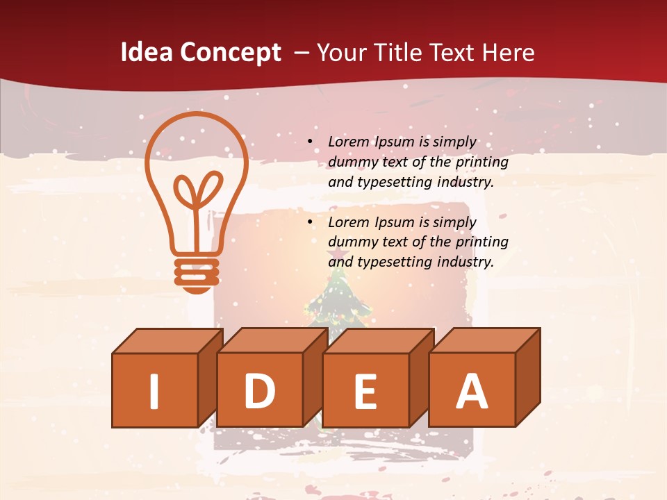 Graphic Green Decoration PowerPoint Template