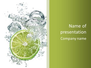 Water Sparkling White PowerPoint Template