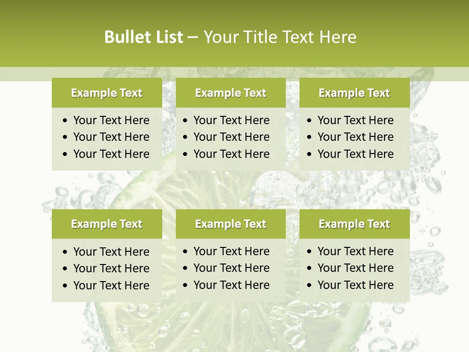 Water Sparkling White PowerPoint Template