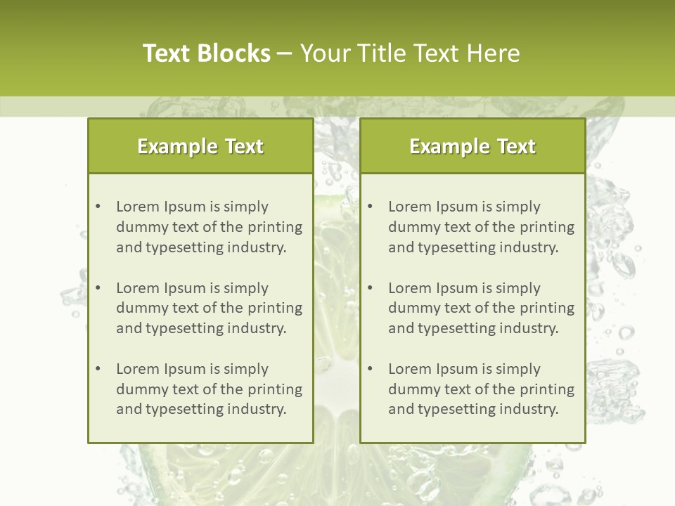 Water Sparkling White PowerPoint Template