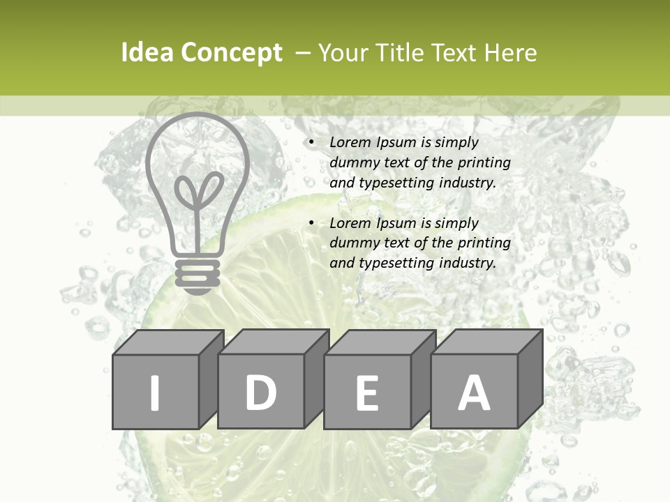 Water Sparkling White PowerPoint Template