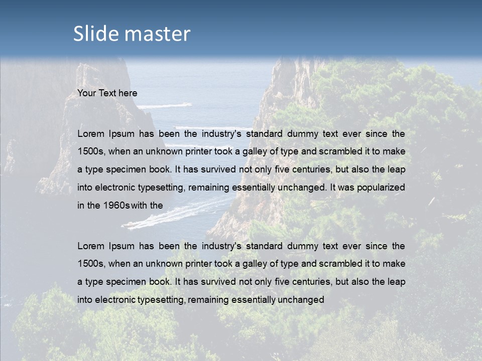 Vacations Grass Capri PowerPoint Template