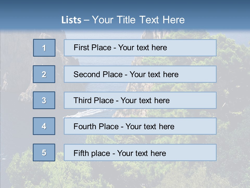 Vacations Grass Capri PowerPoint Template