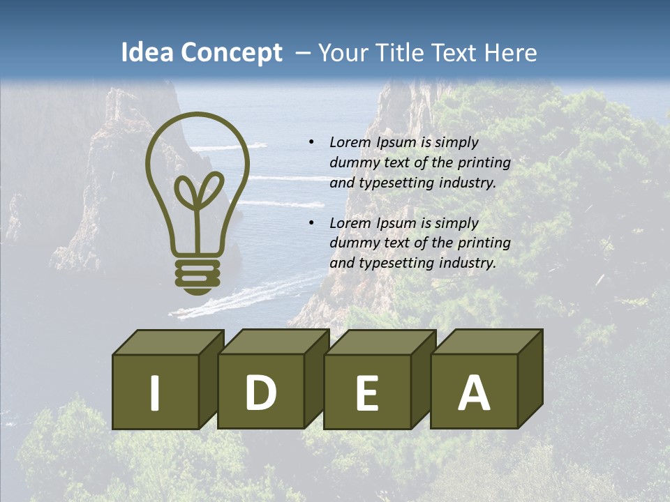 Vacations Grass Capri PowerPoint Template