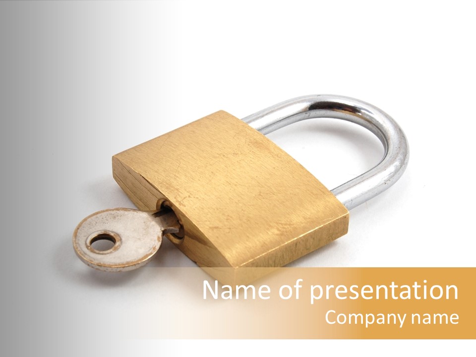 Unlock Security Bank PowerPoint Template