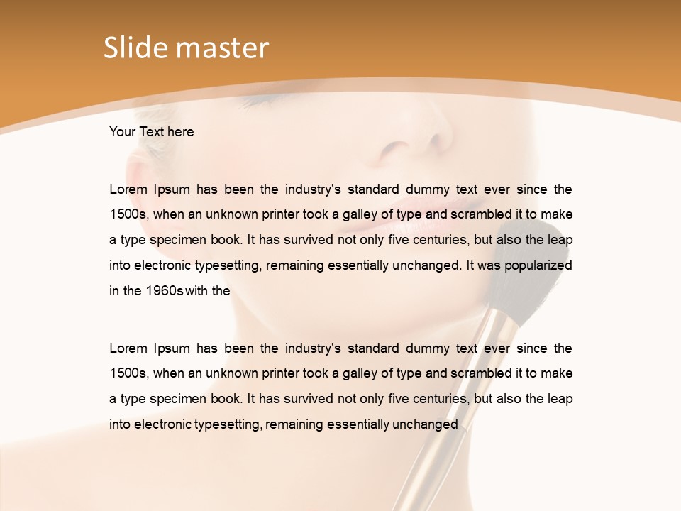 Wellbeing Touch Woman PowerPoint Template