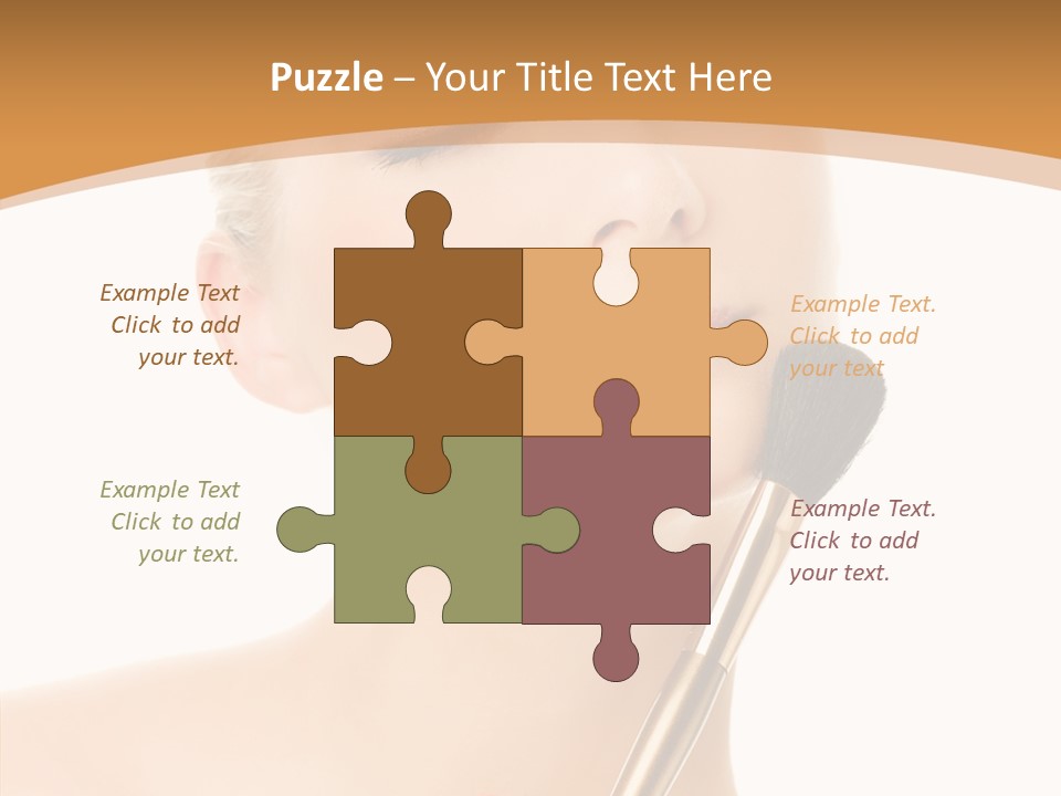 Wellbeing Touch Woman PowerPoint Template