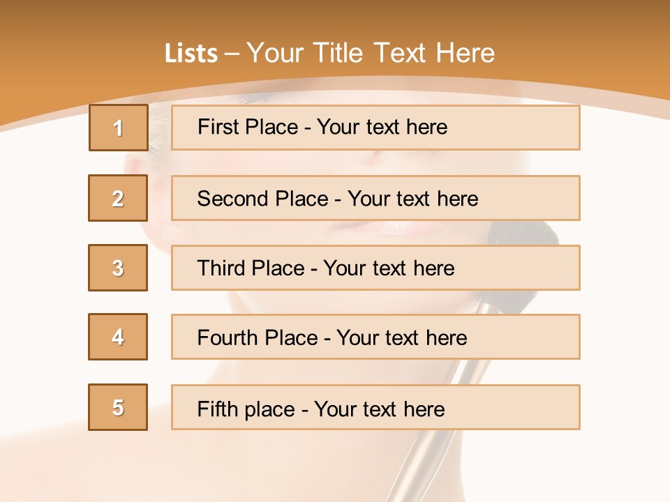 Wellbeing Touch Woman PowerPoint Template