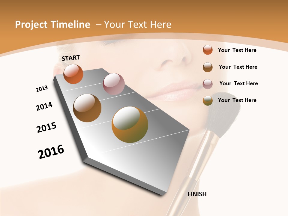 Wellbeing Touch Woman PowerPoint Template