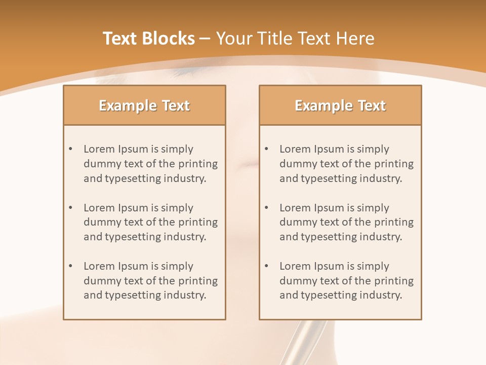 Wellbeing Touch Woman PowerPoint Template