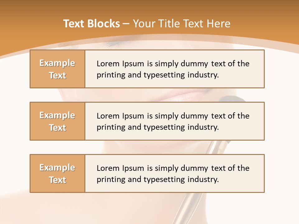 Wellbeing Touch Woman PowerPoint Template