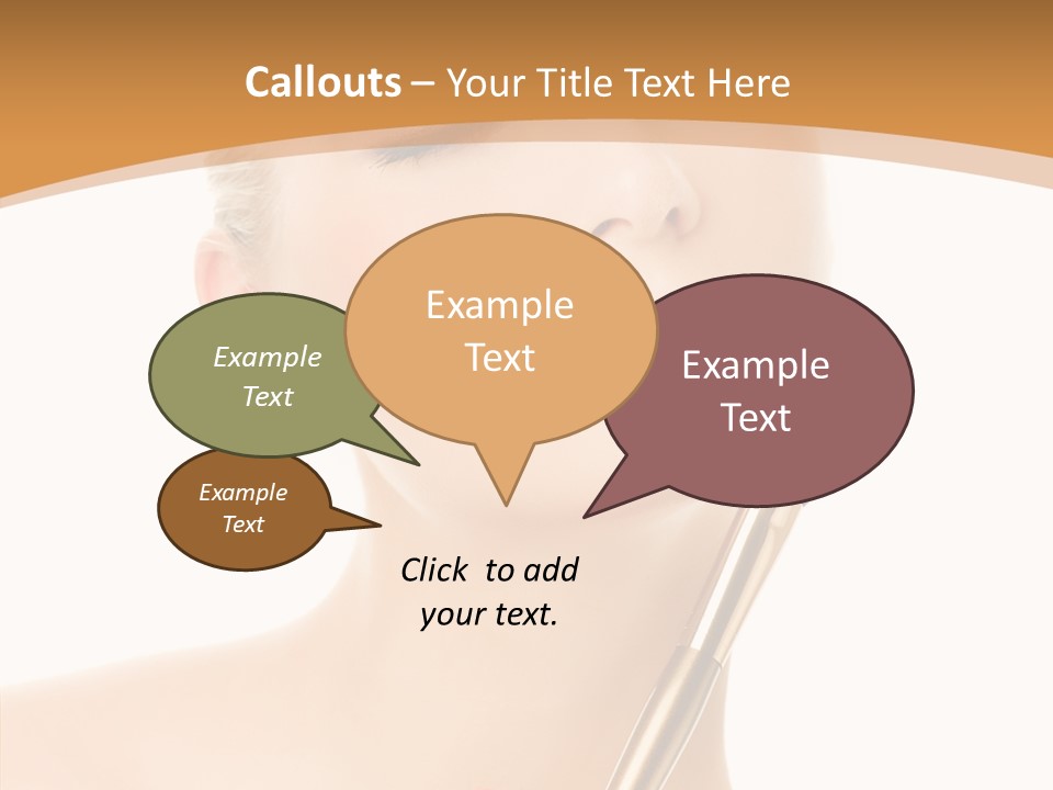 Wellbeing Touch Woman PowerPoint Template