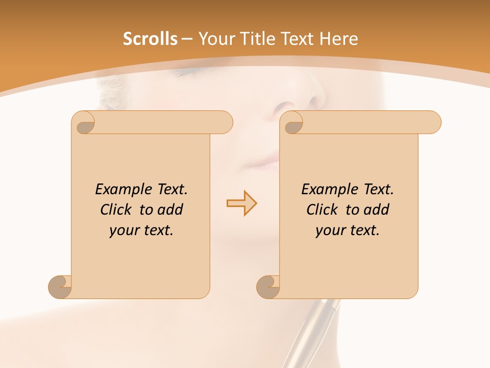 Wellbeing Touch Woman PowerPoint Template