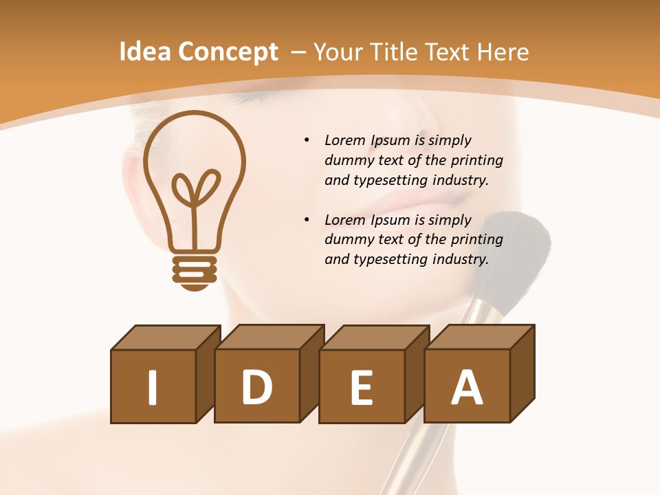 Wellbeing Touch Woman PowerPoint Template